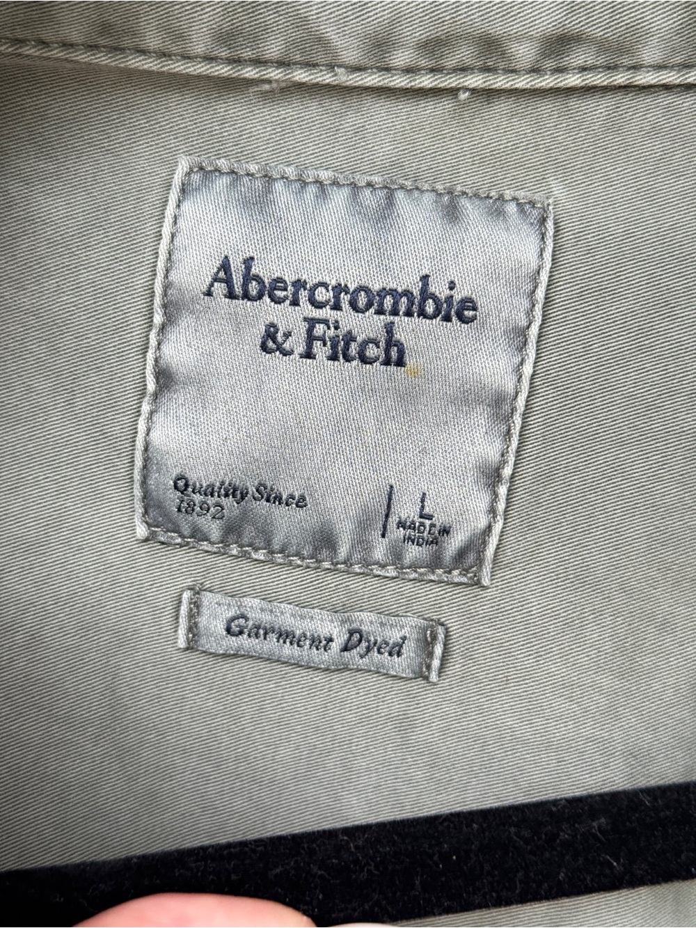 Abercrombie & Fitch Sage Green Utility Shirt Jacket Dress Size L - Picture 9 of 11